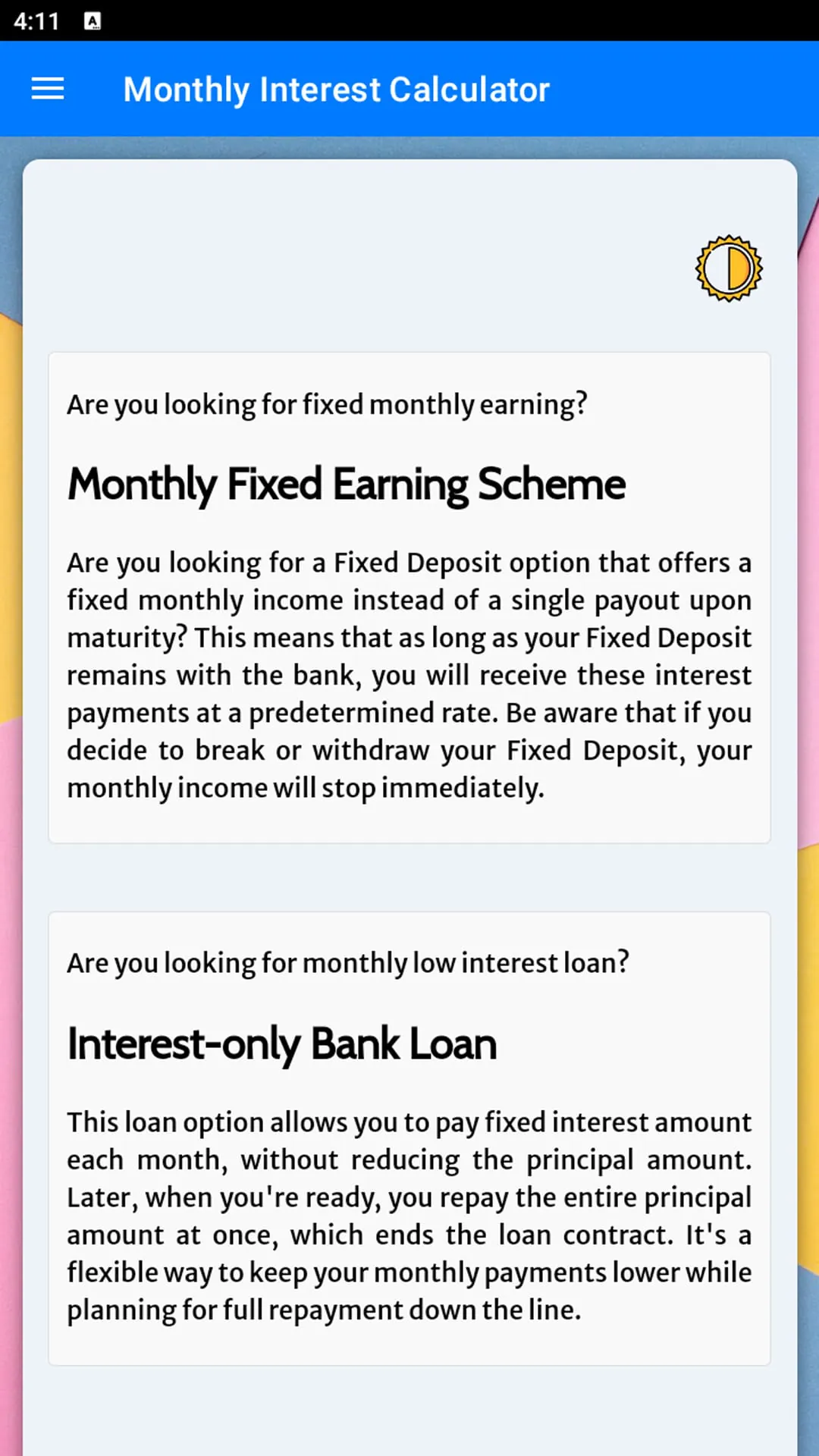 Monthly Interest Calculator