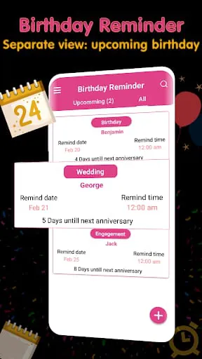 Birthday Reminder;Birthday App