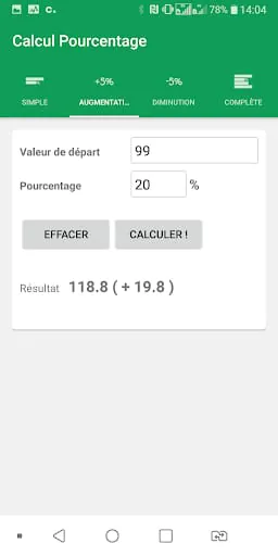 Percentage calculator