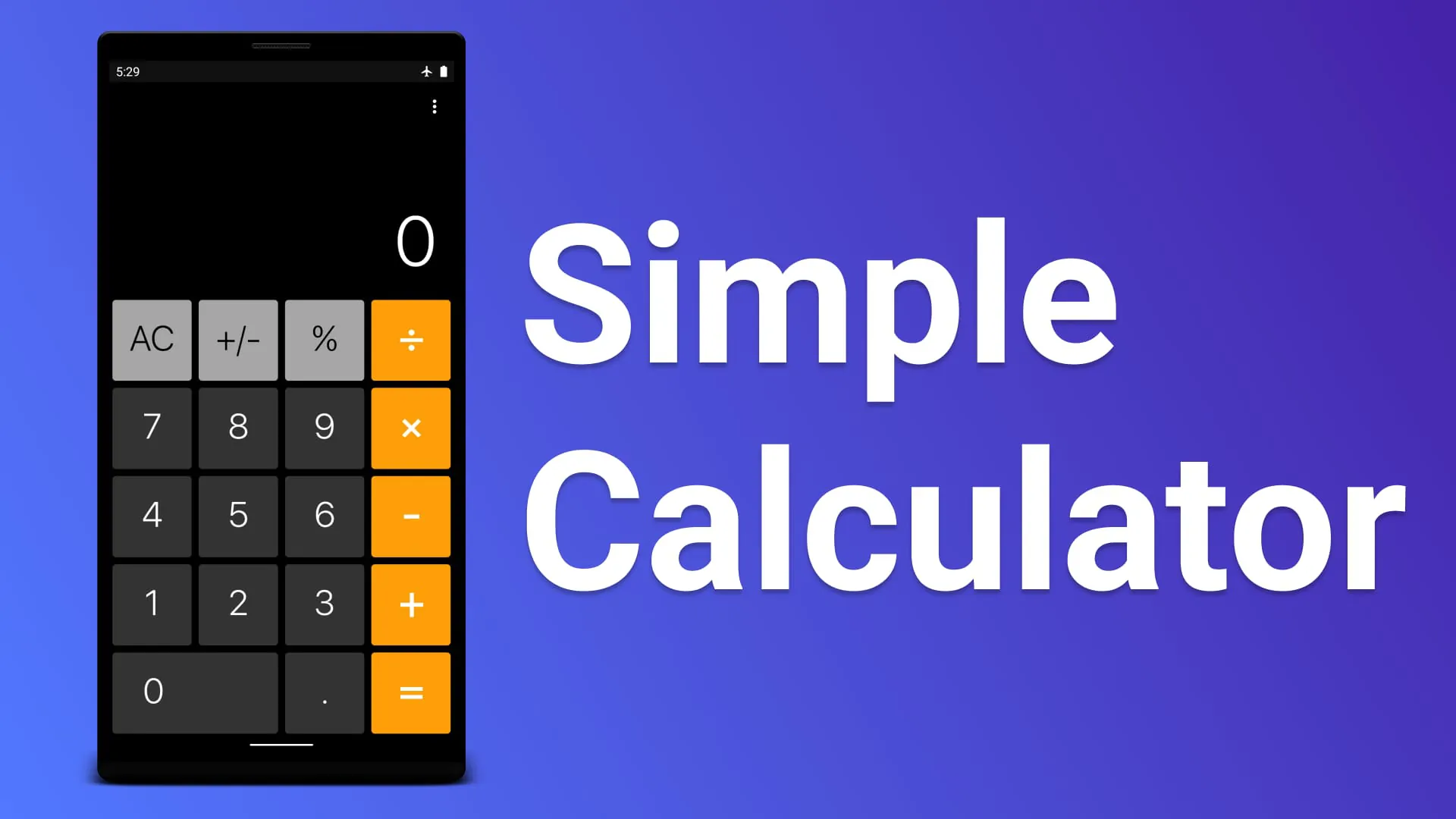 Simple Calculator Easy & Cute