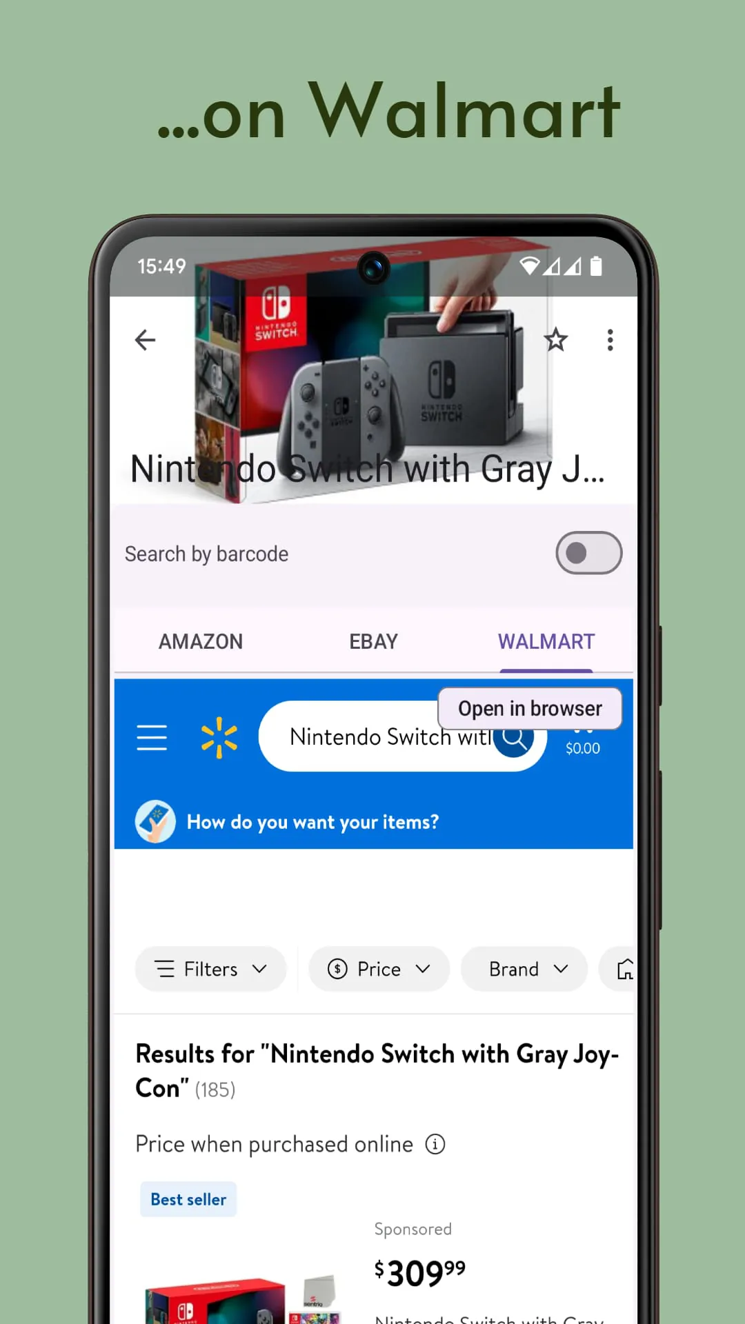 Barcode Scanner for Walmart