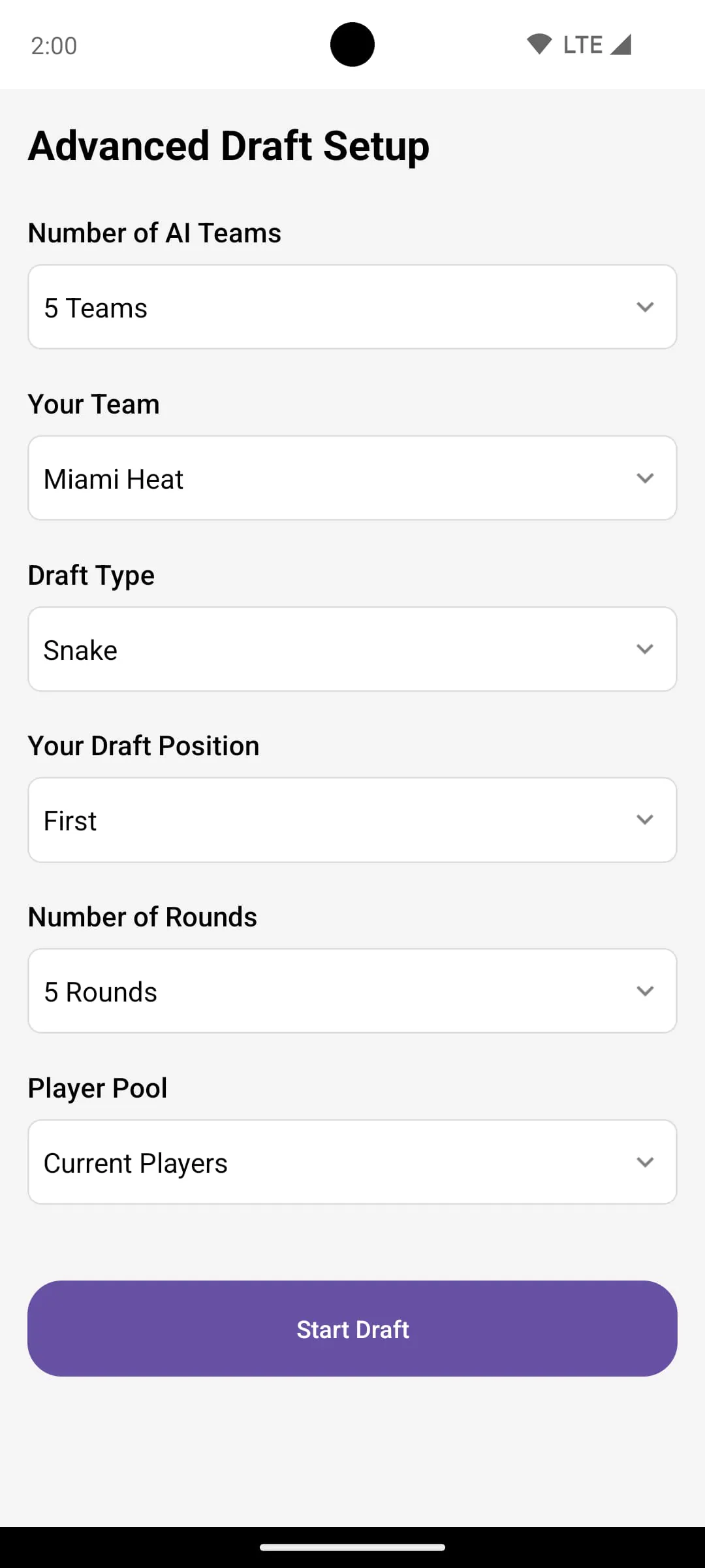 NBA Draft Simulator