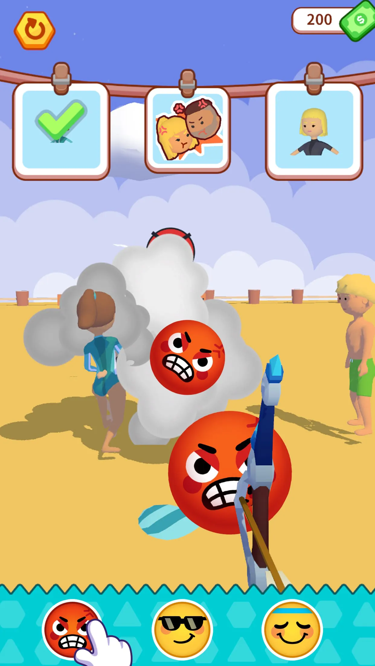 Emoticon Arrow Shoot