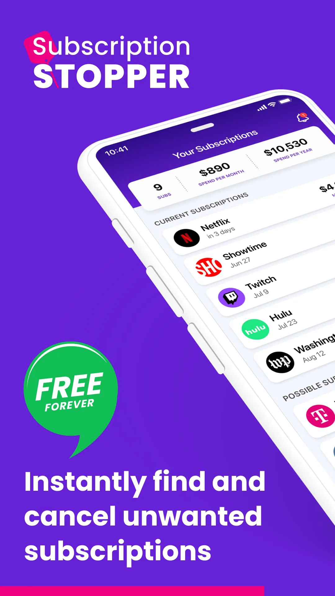 Subscription Stopper & Manager