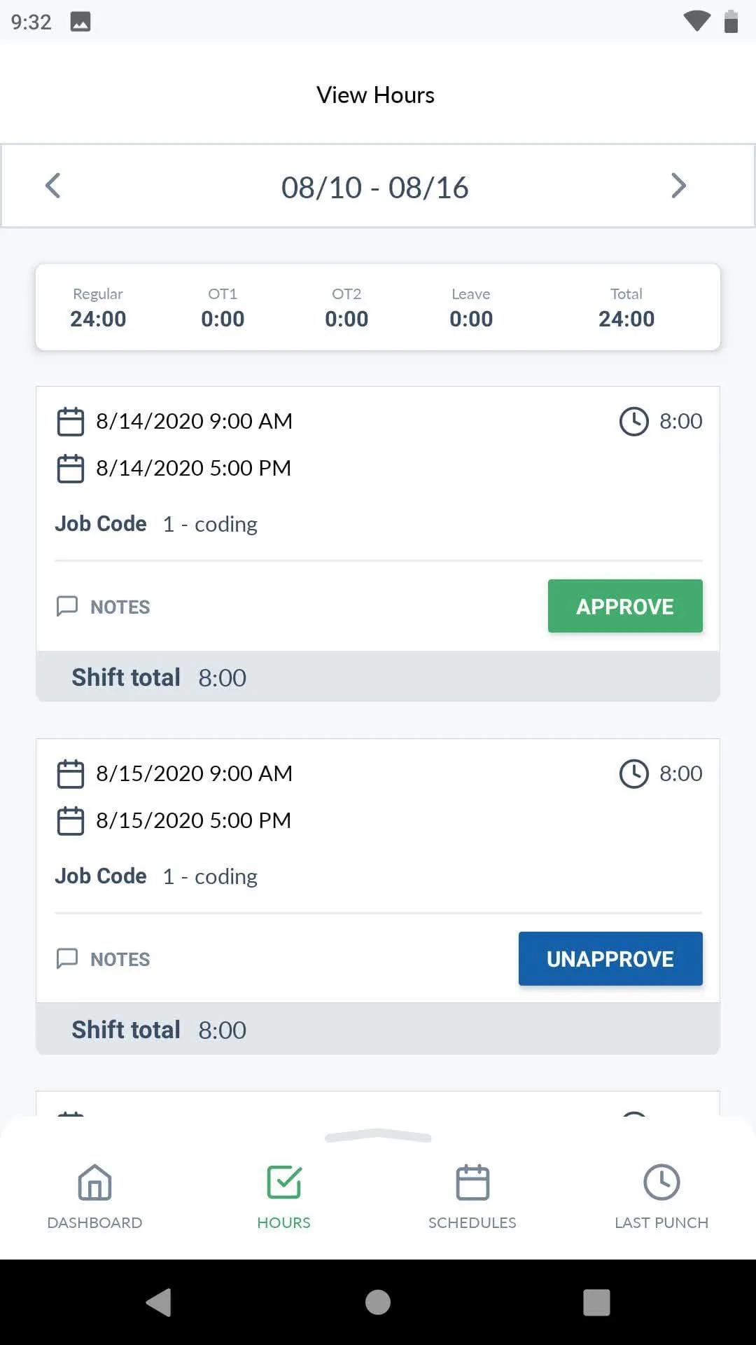 TimeClock Plus Clock