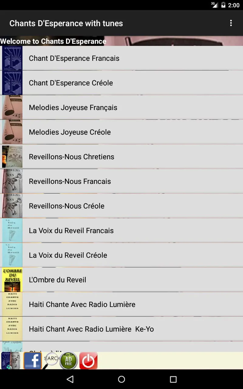 Chants D'Esperance with Tunes