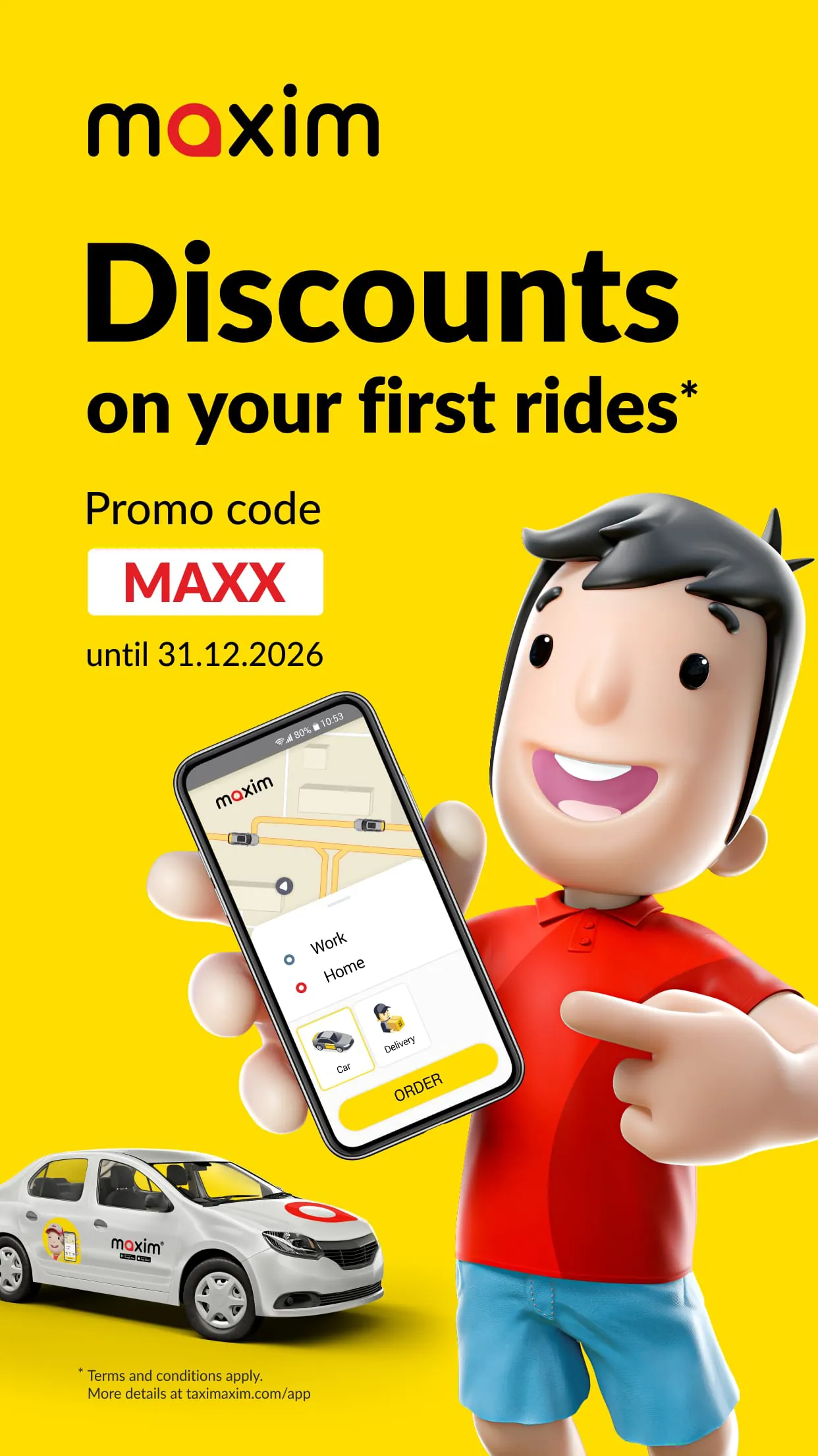maxim — order a taxi & food