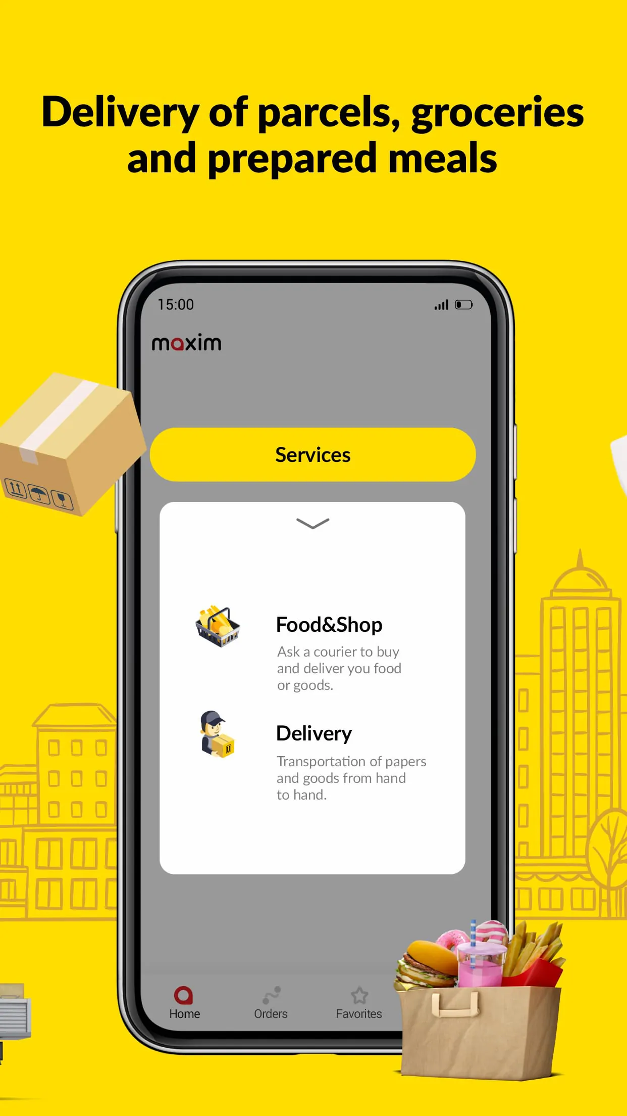 maxim — order a taxi & food