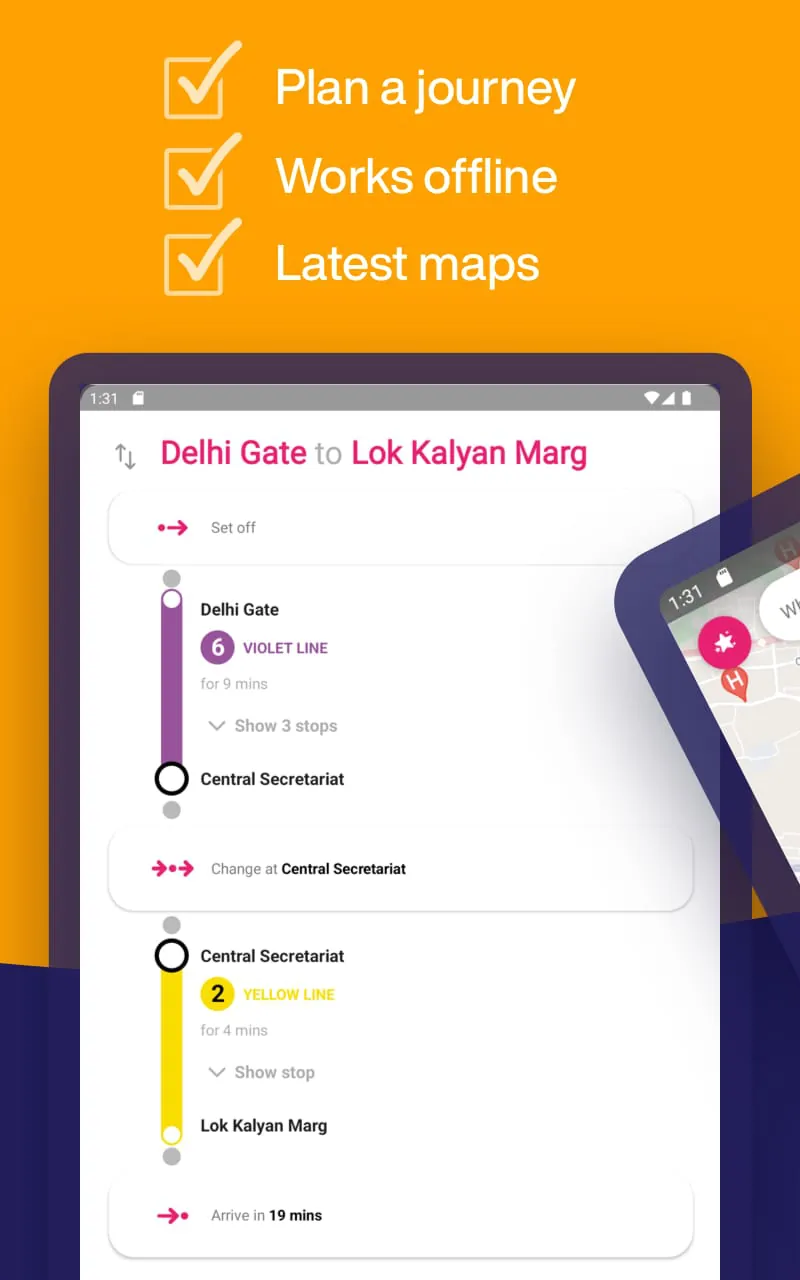 Delhi Subway Map & Routing