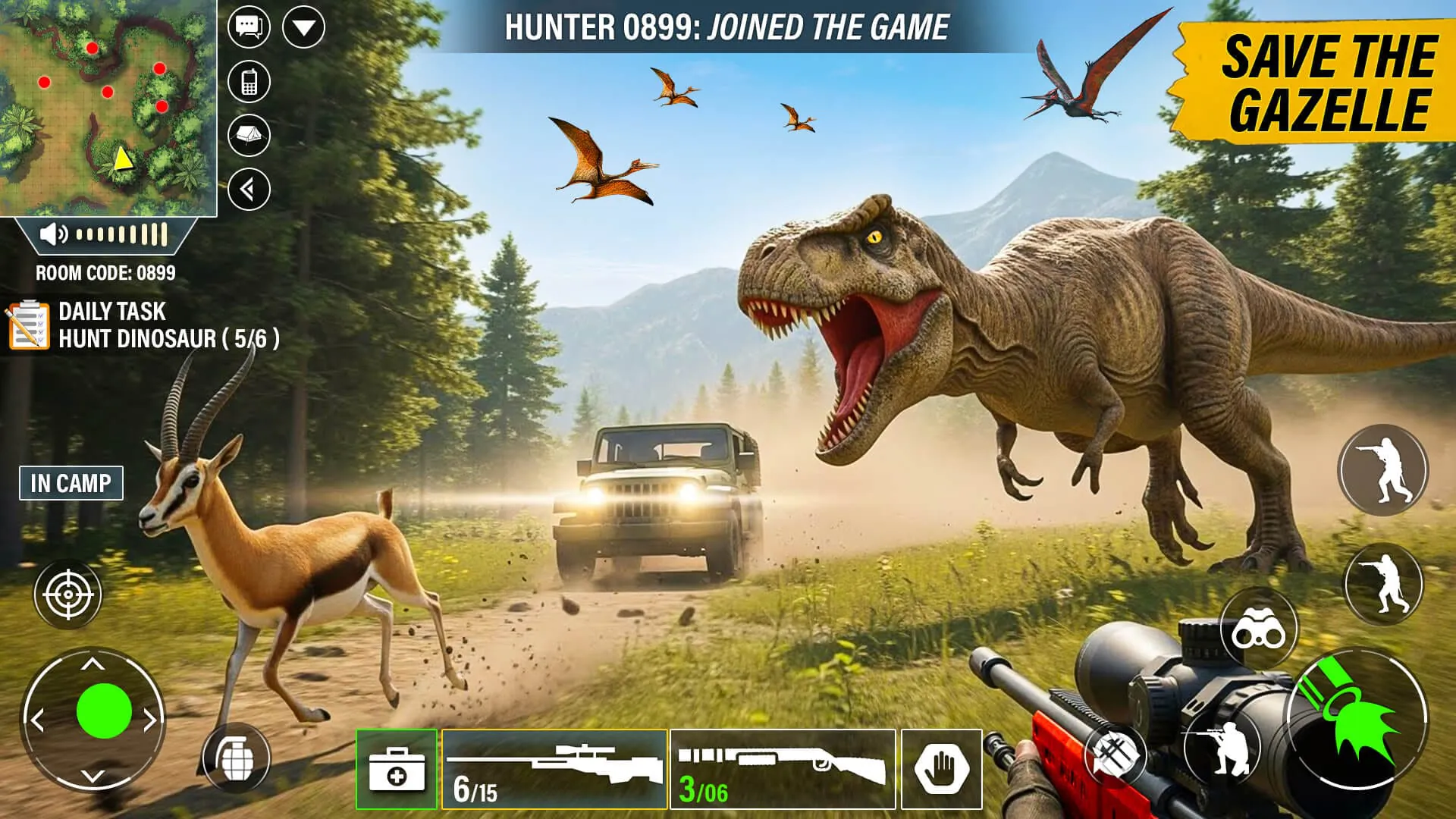 Wild Dinosaur Hunting Zoo Game