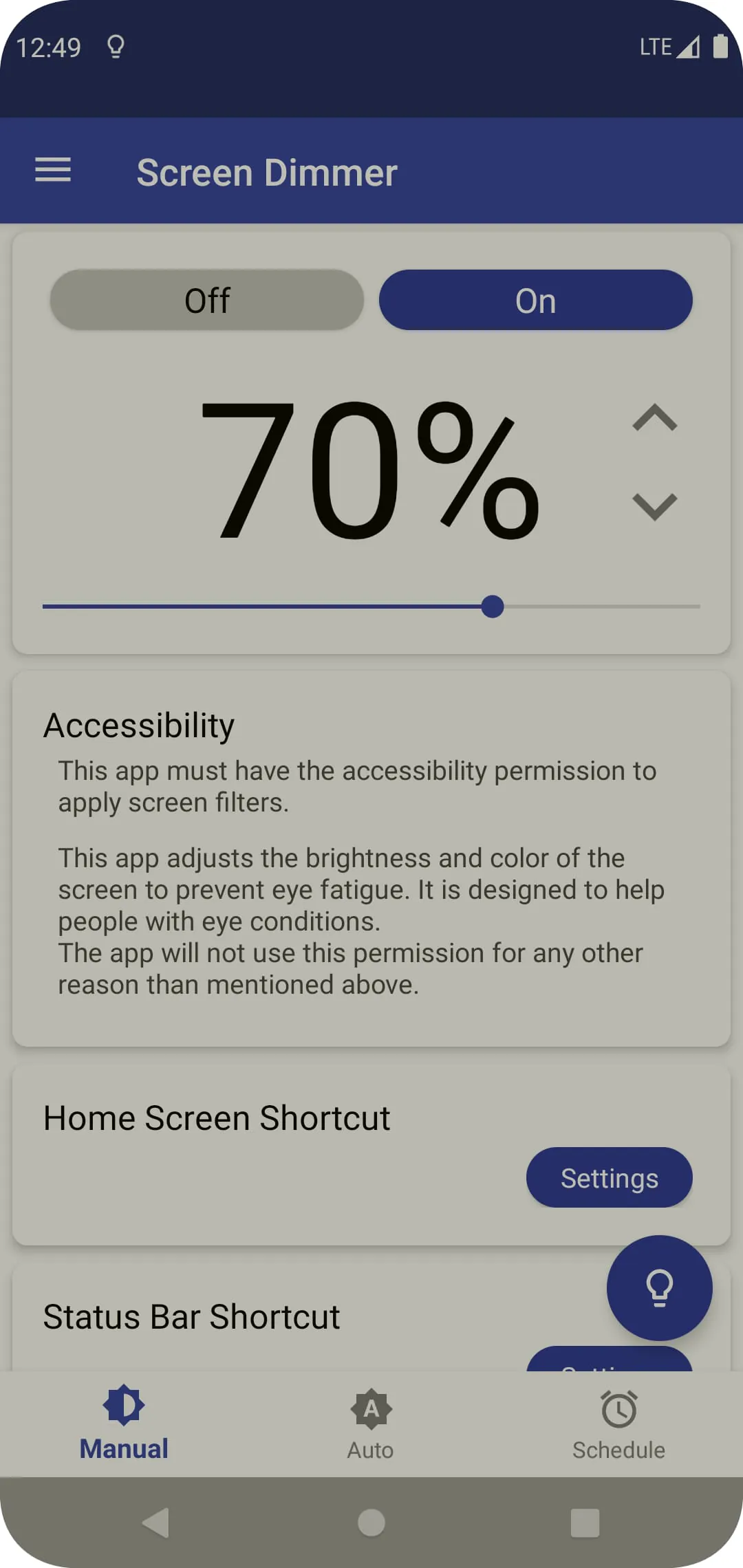 Auto Screen Dimmer