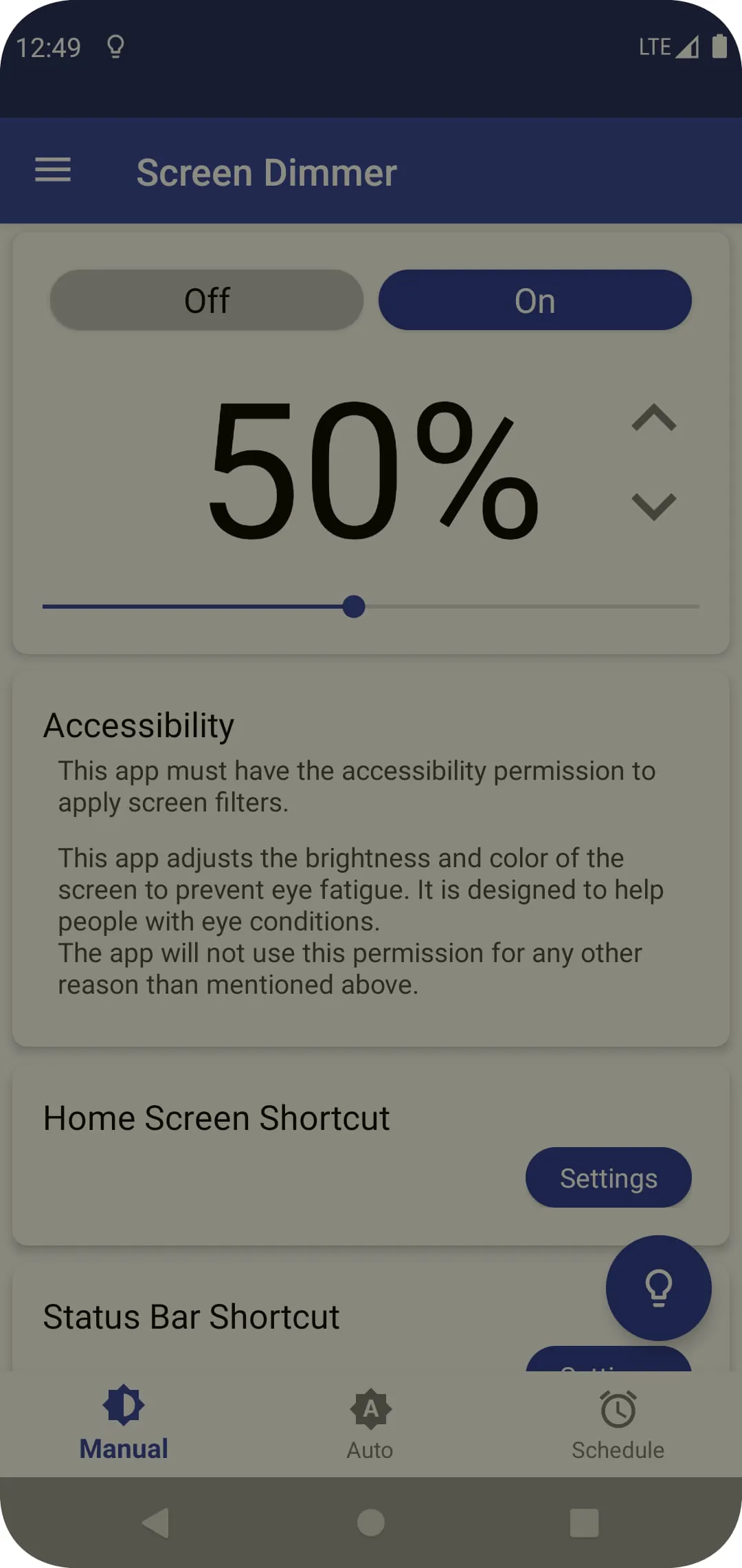 Auto Screen Dimmer