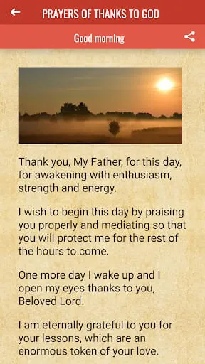 Prayers of thanks to God