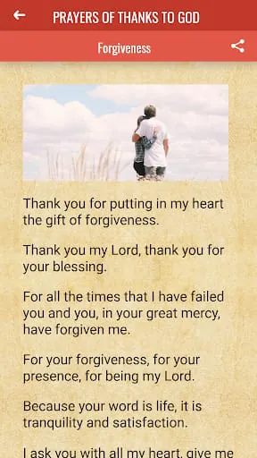 Prayers of thanks to God