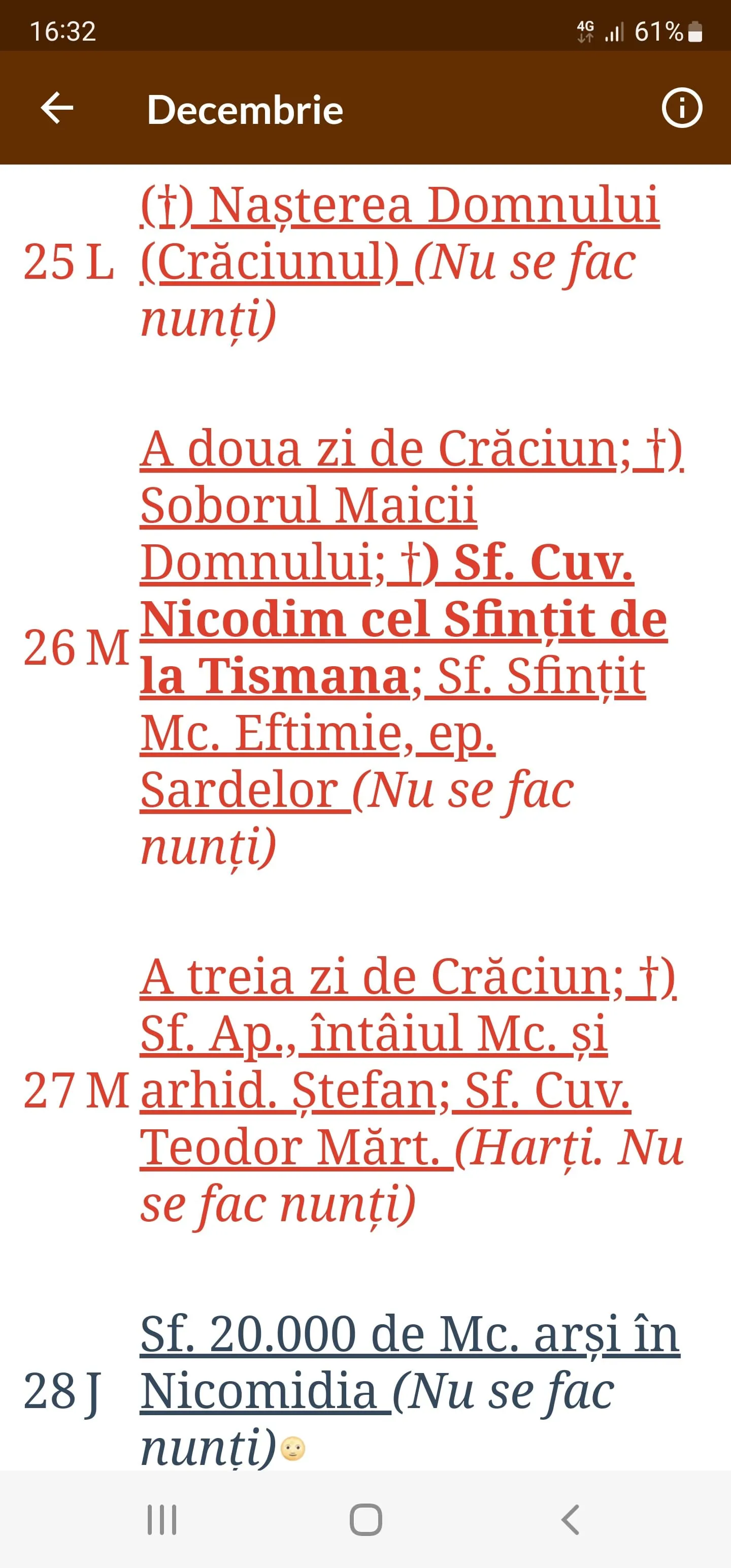 Calendar Crestin Ortodox 2026