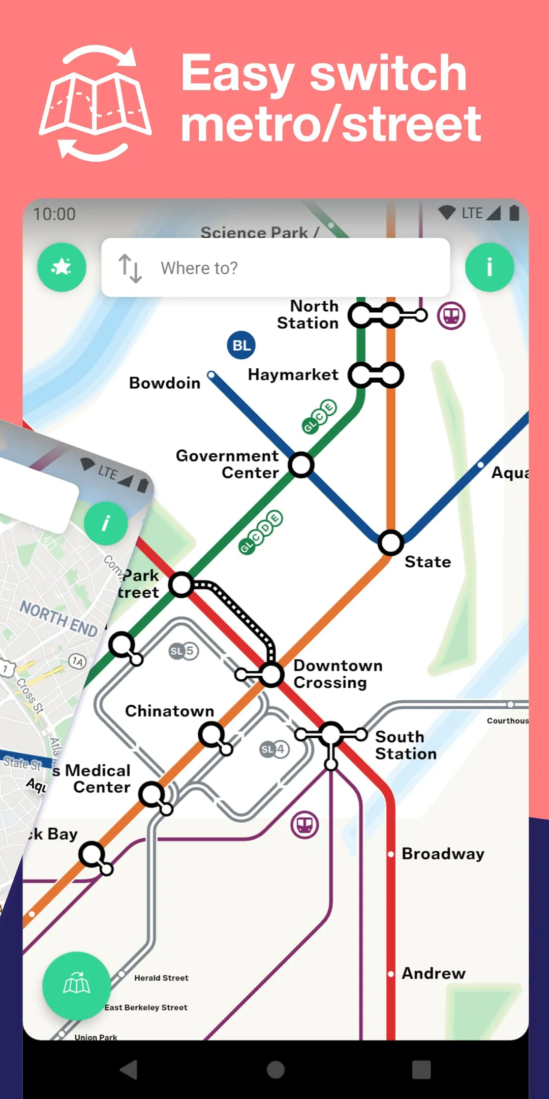 Boston T Map & Routing