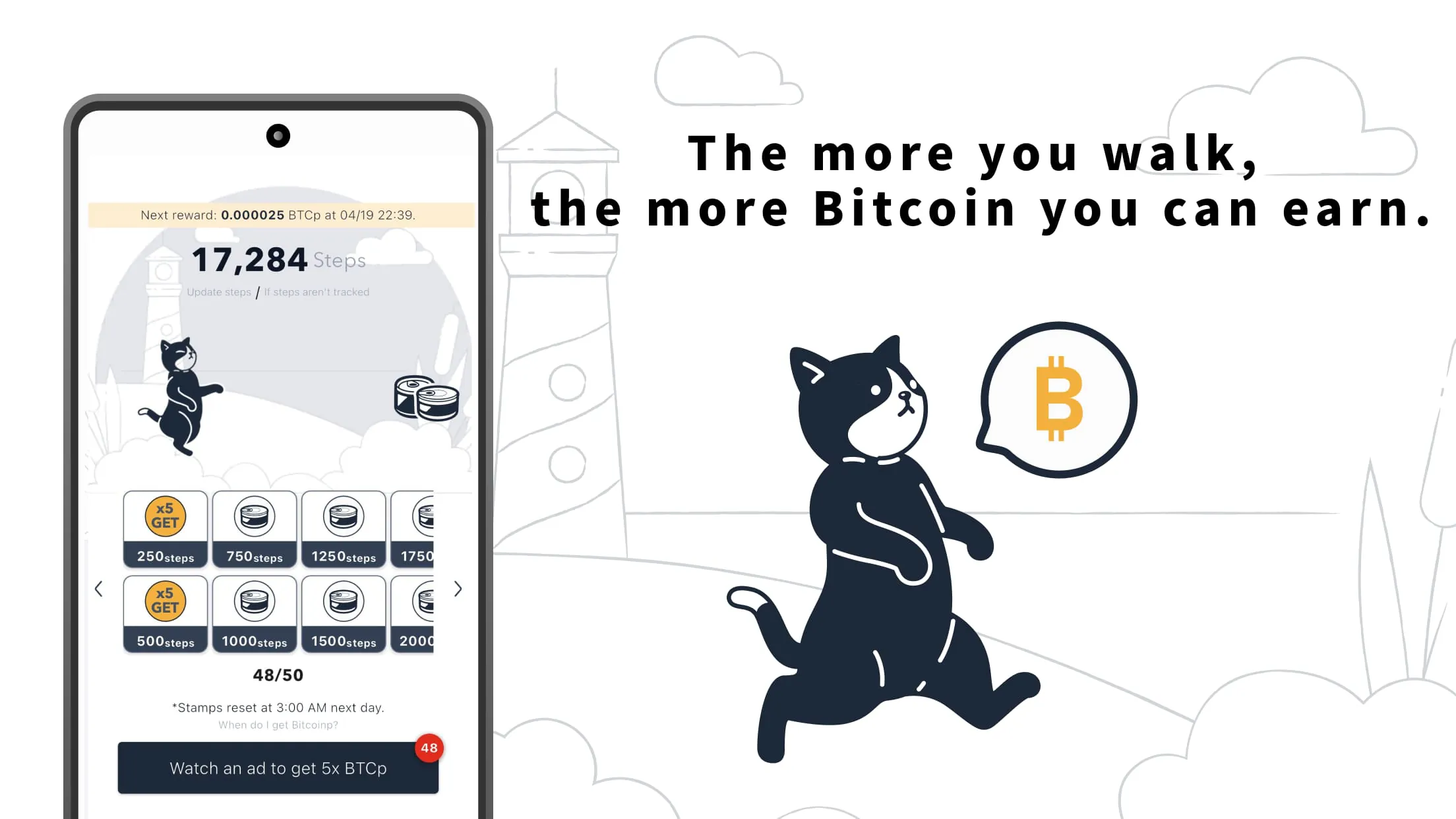 BitWalk|Earn Bitcoin every day