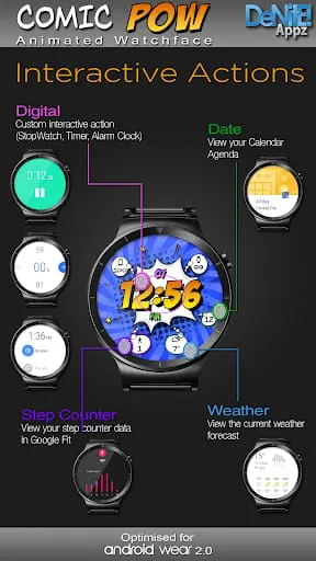 Comic Pow HD Watch Face