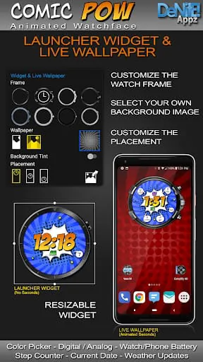 Comic Pow HD Watch Face