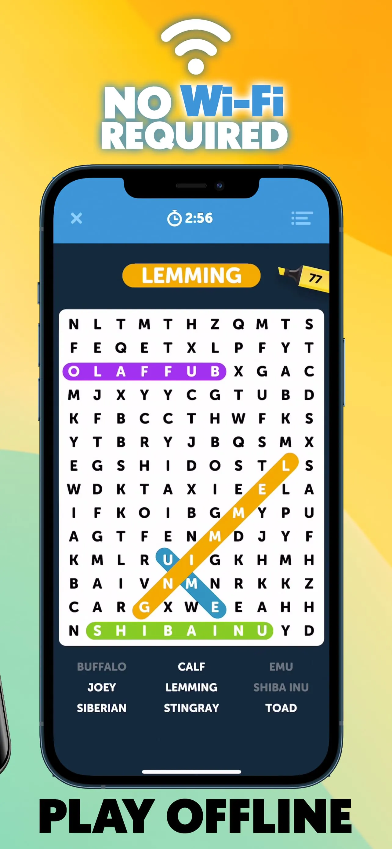 Infinite Word Search Puzzles