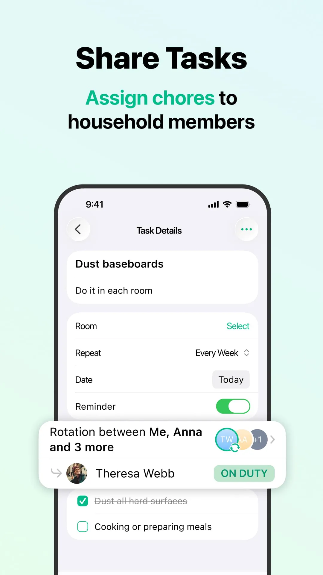 House Chores Cleaning Schedule