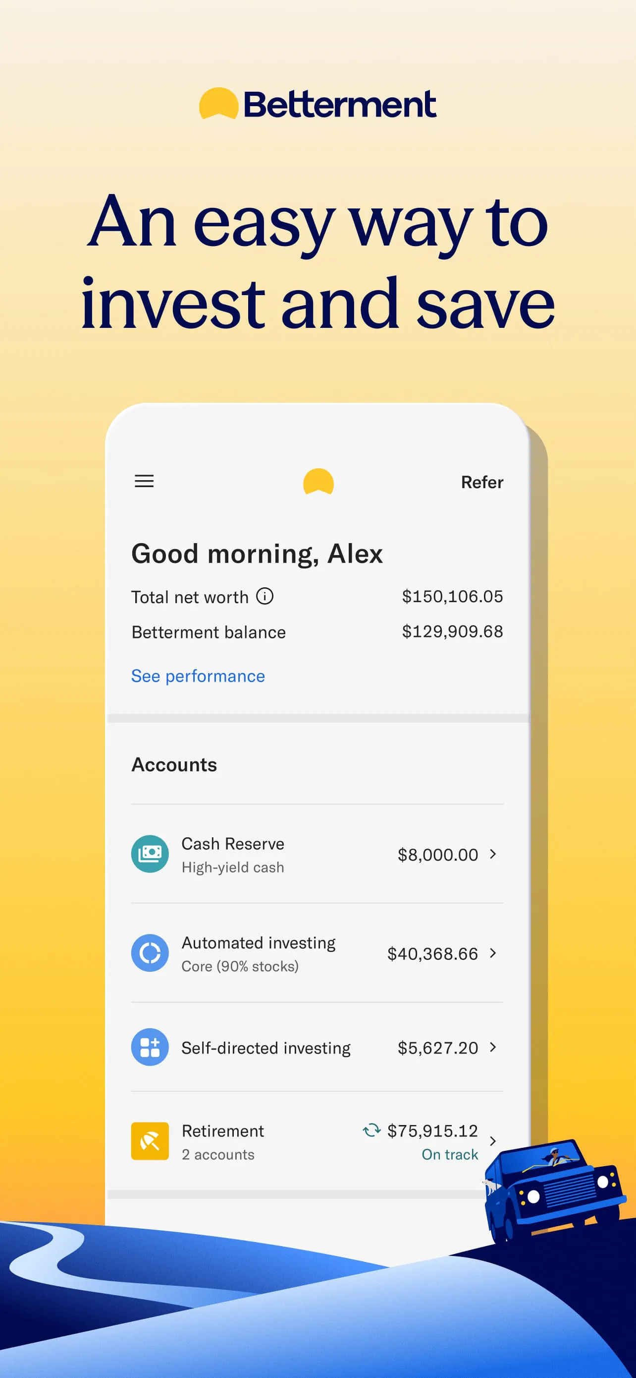 Betterment Invest & Save Money
