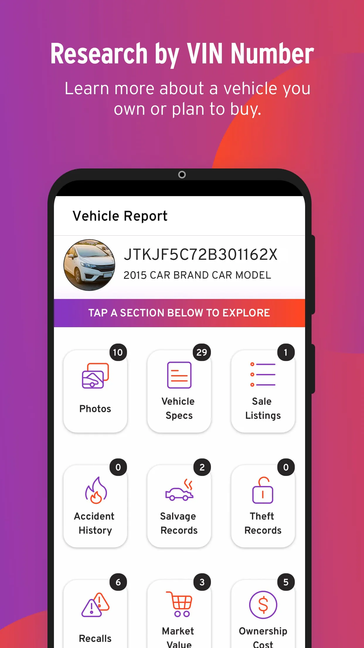 Bumper Vehicle History Reports