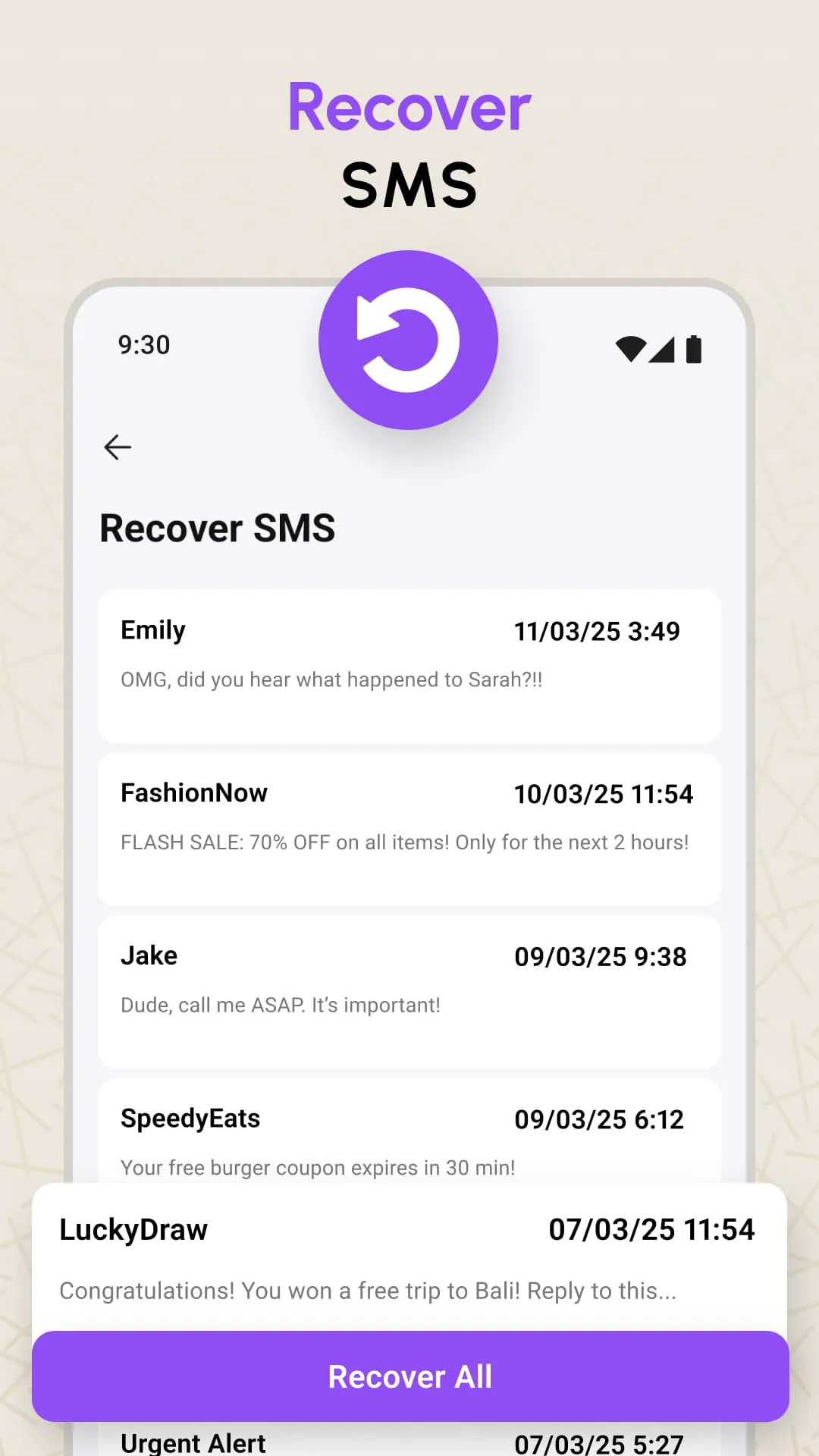Recover Deleted Messages