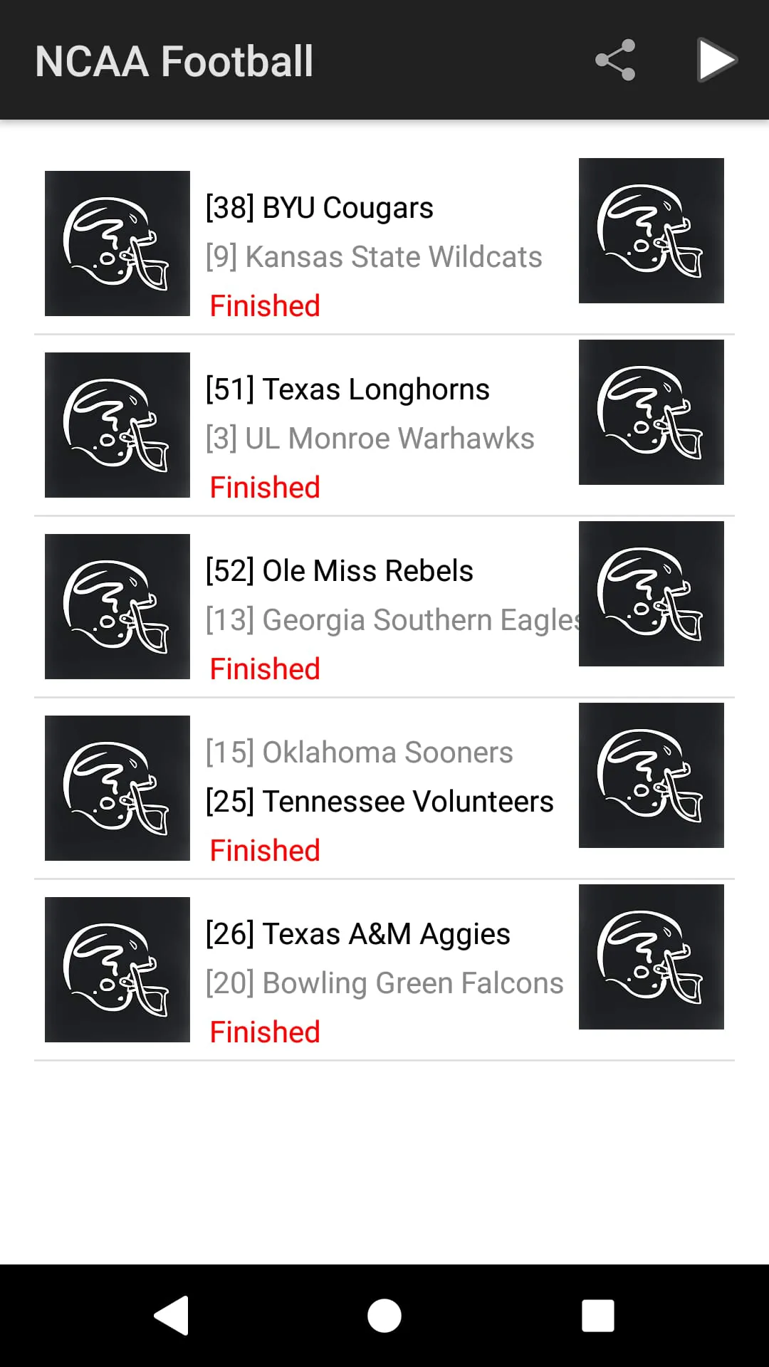 Live US Sports Scores
