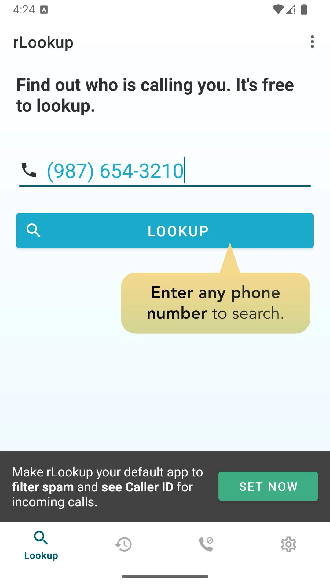 Reverse Phone Lookup — rLookup