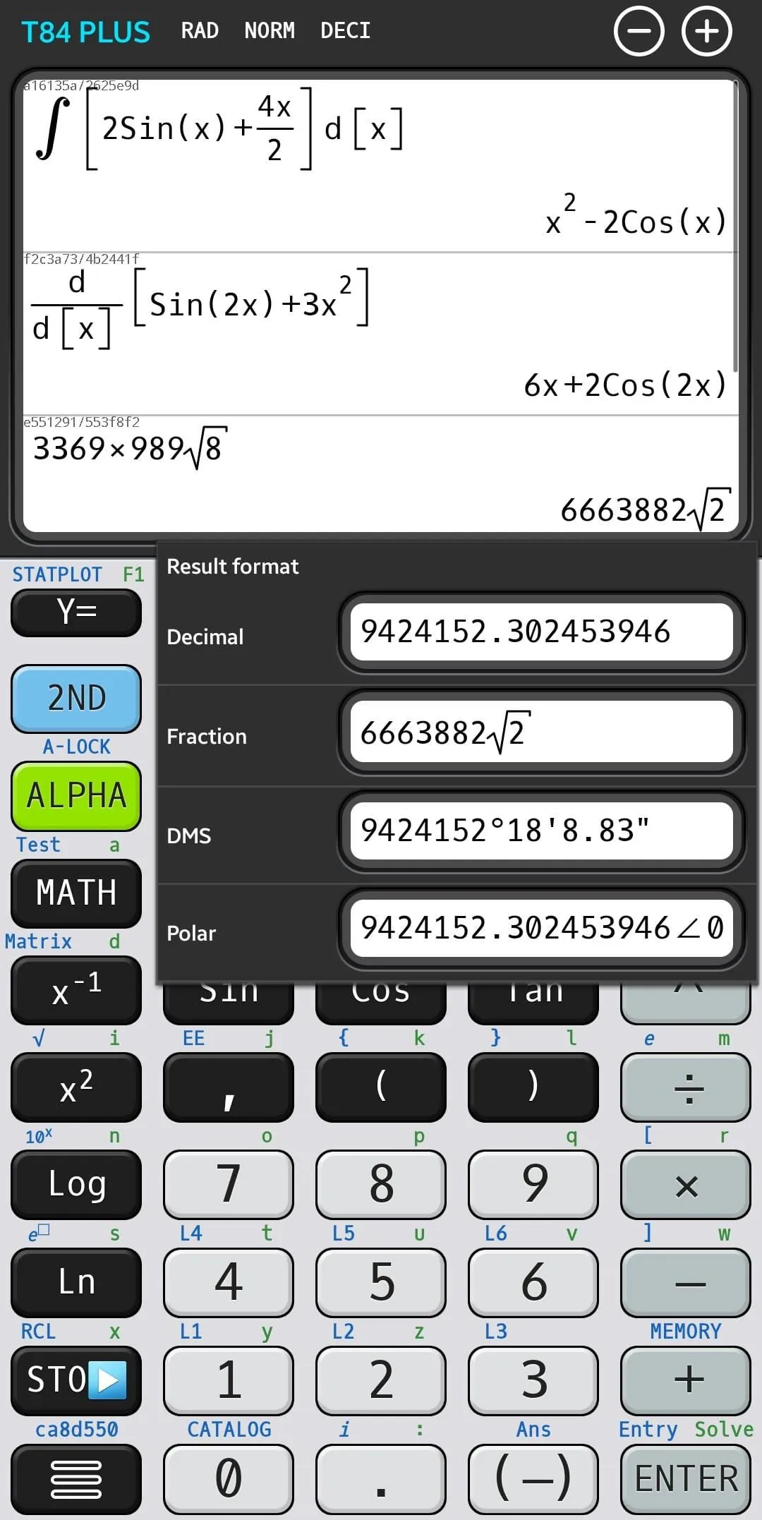 Graphing calculator plus 84 83