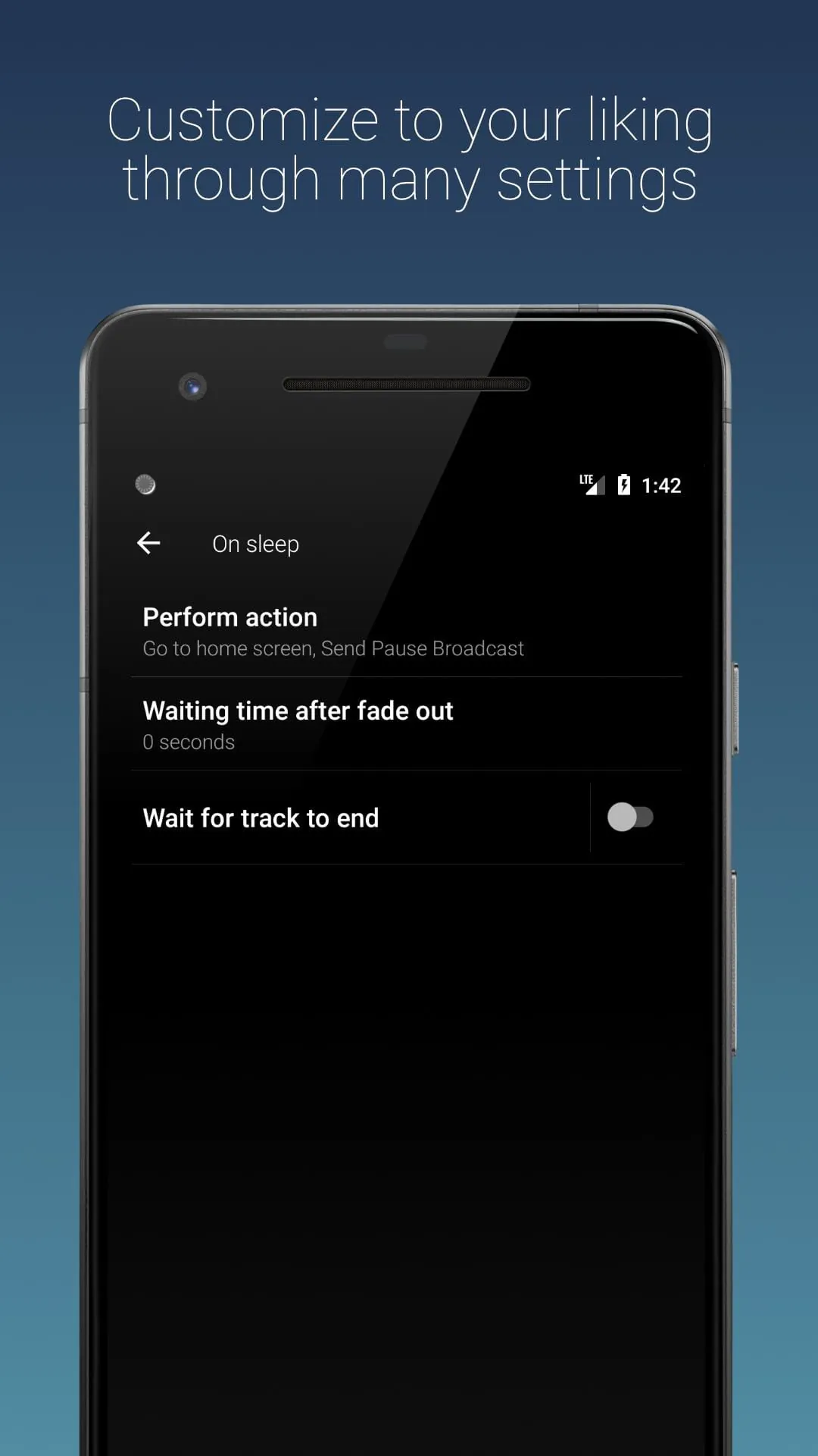 Sleep Timer (Turn music off)