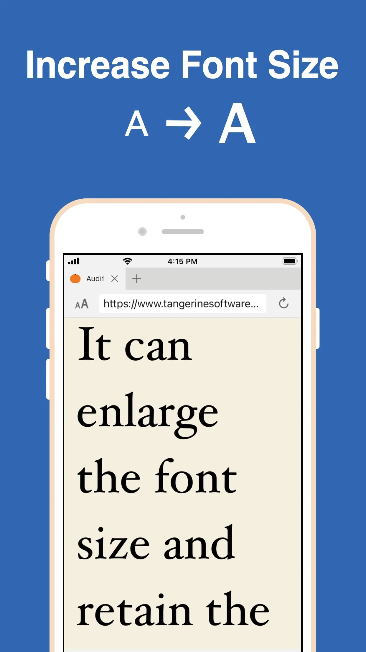 Audify read aloud web browser