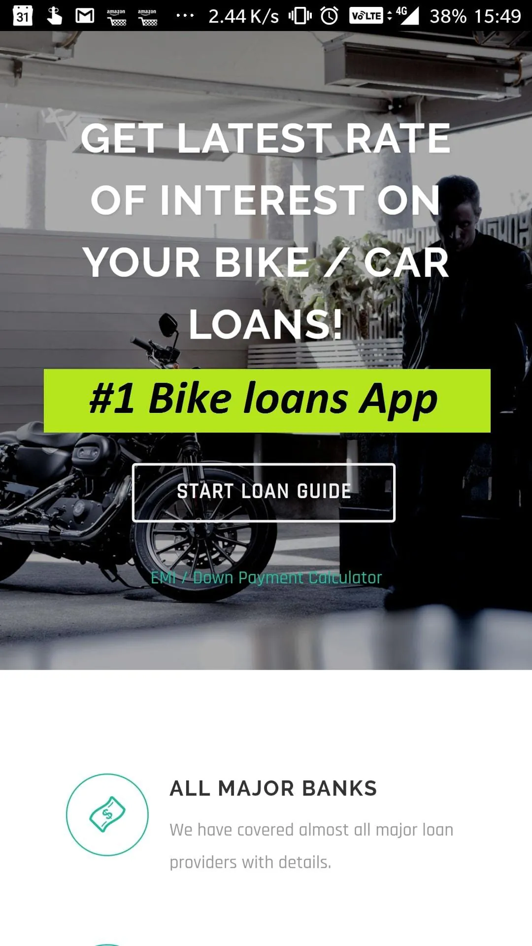 Bike Loan EMI Calculator India