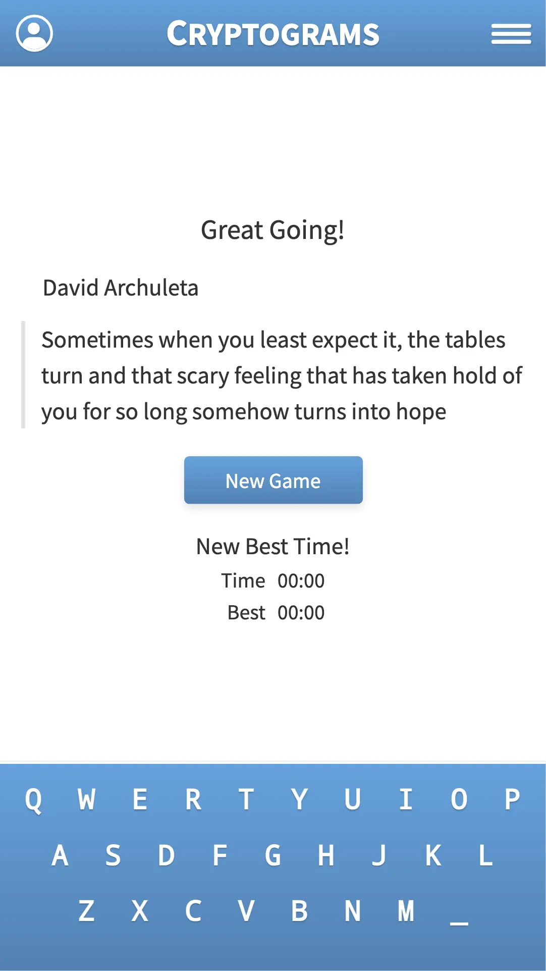 Cryptogram · Cryptoquote Game