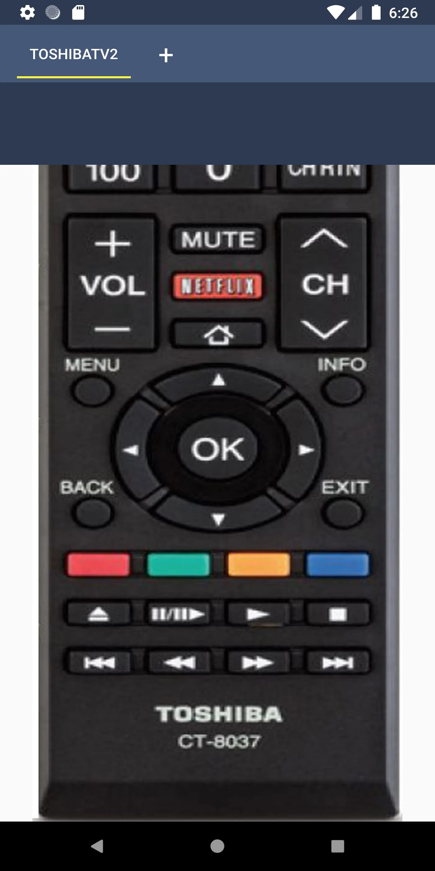 Toshiba TV Remote Control