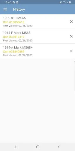 PCGS Cert Verification