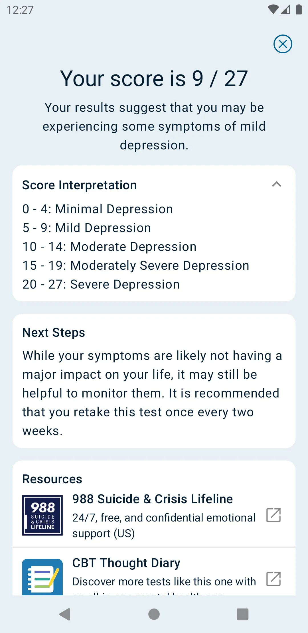 Depression Test