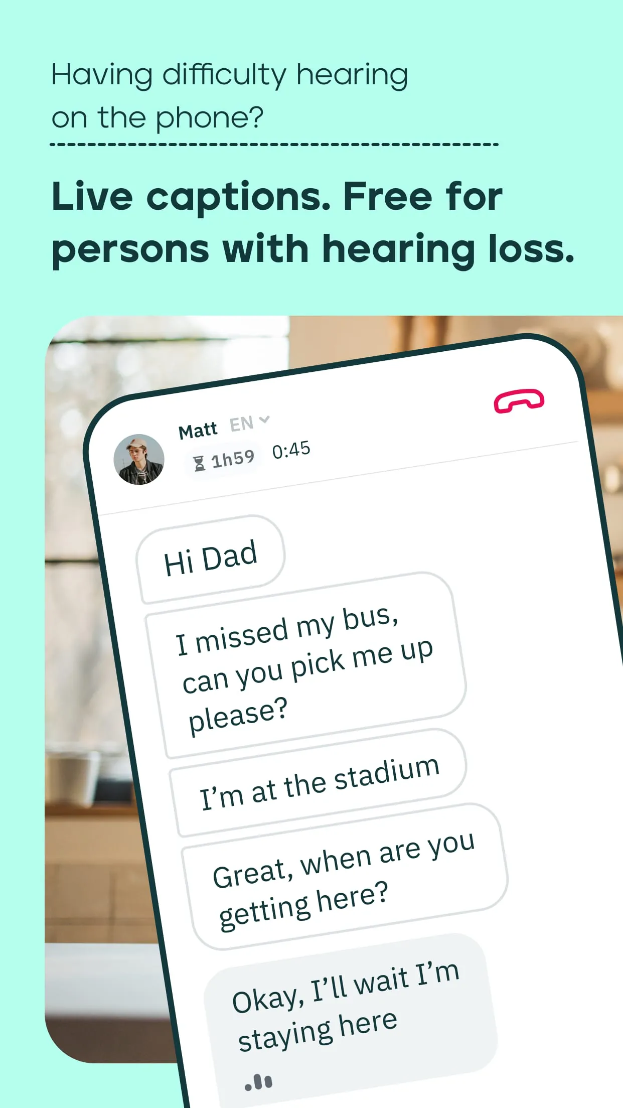 Rogervoice Phone Call Captions