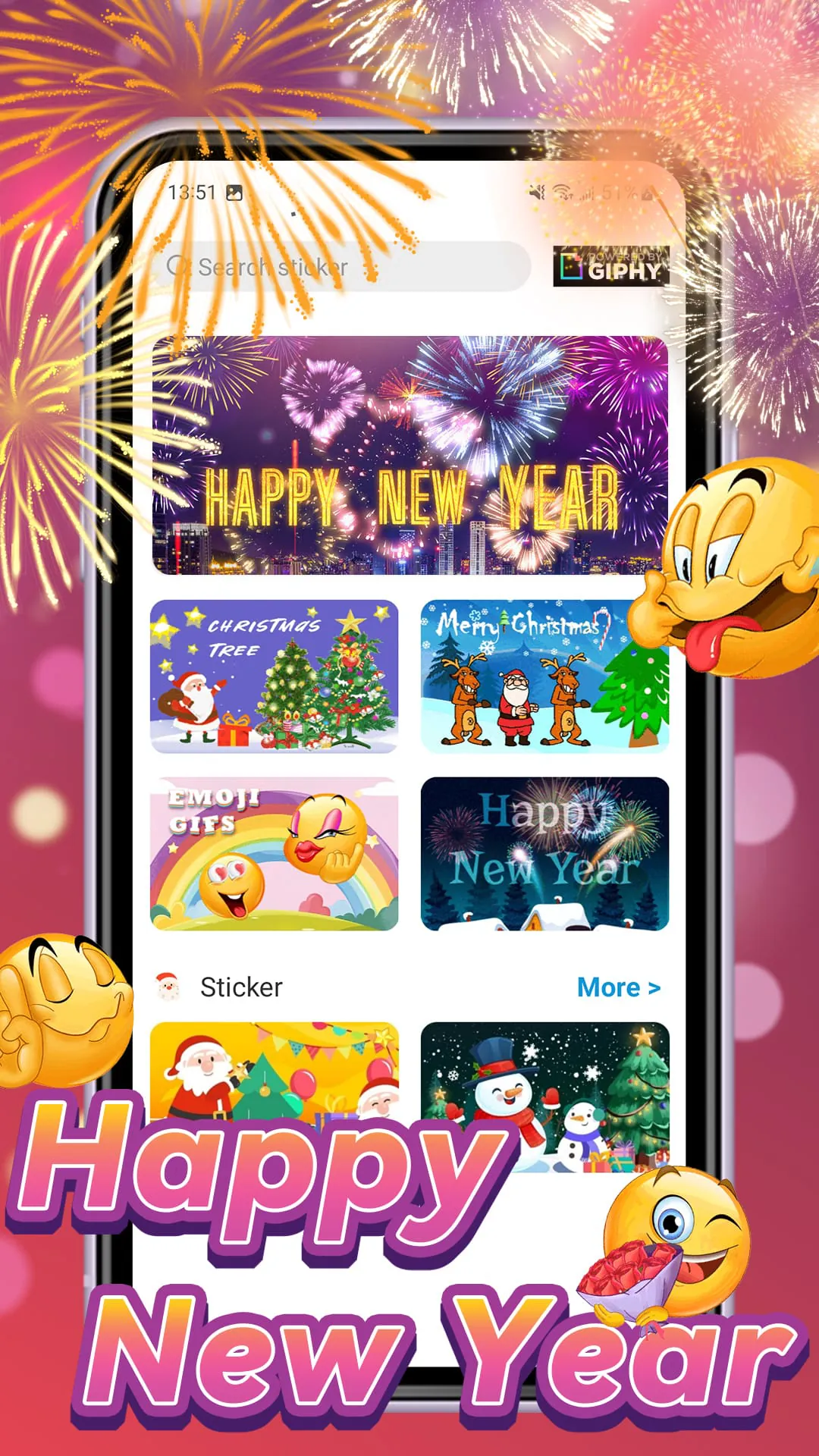 Funny Emoji GIF Sticker 2026