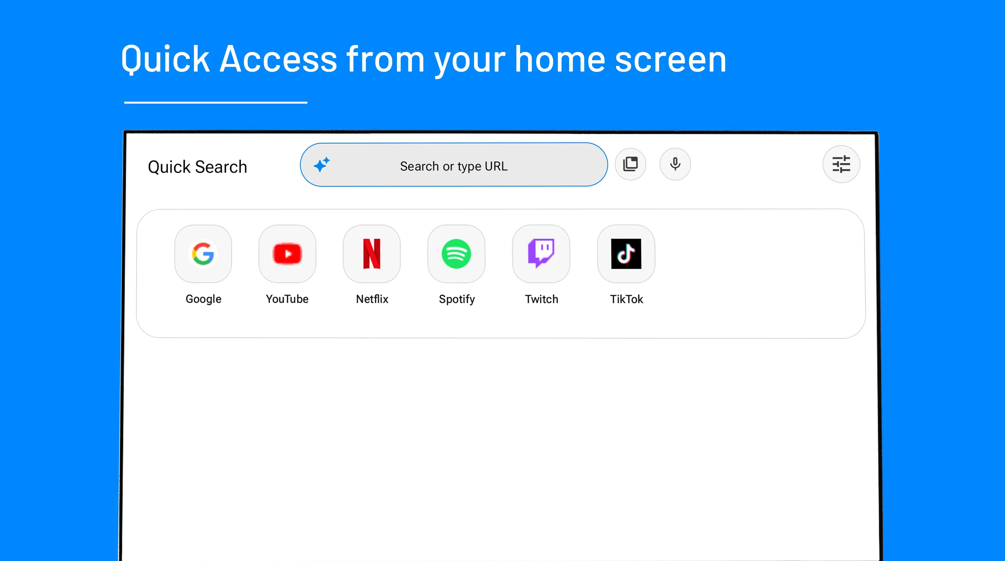 Quick Search Browser for TV