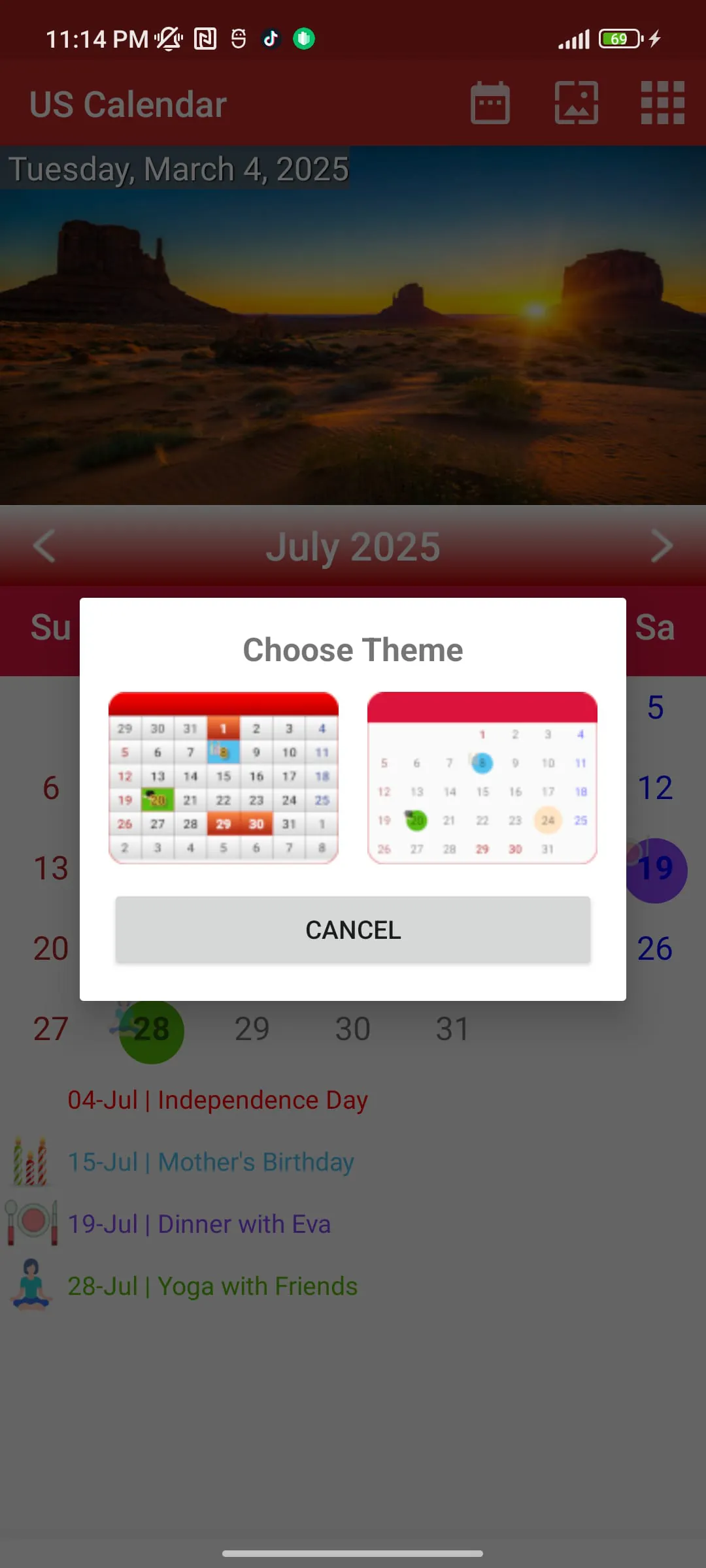 US Calendar 2026