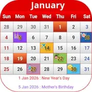 US Calendar 2026