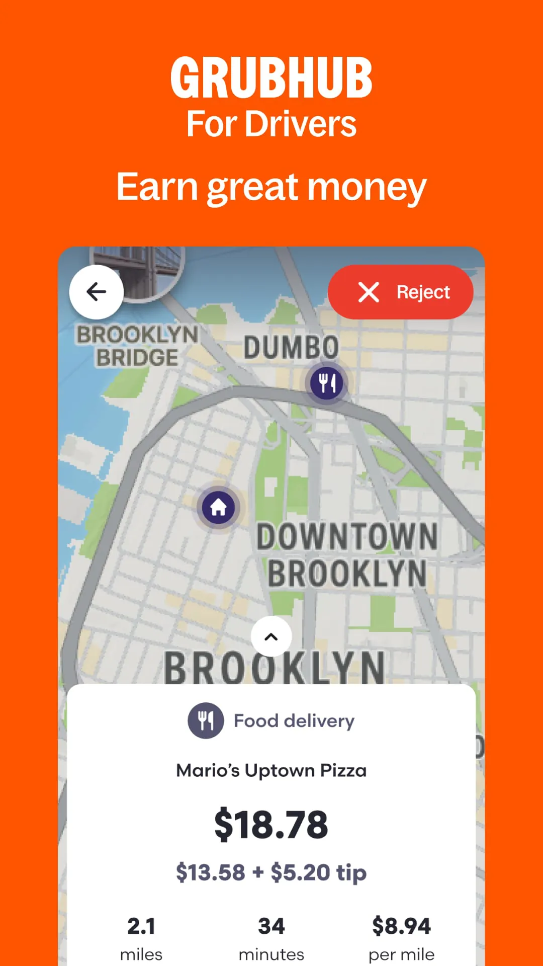 Grubhub for Drivers