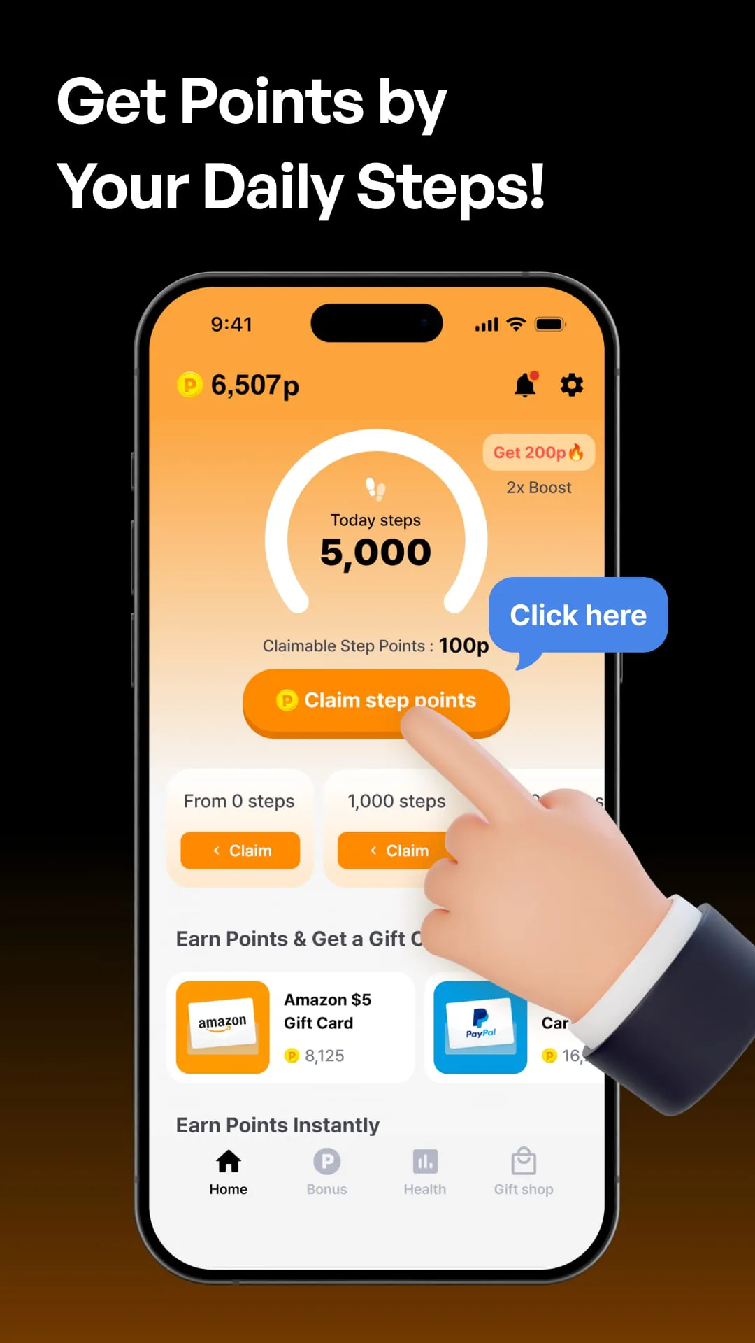 Moneywalk Step Counter&Rewards