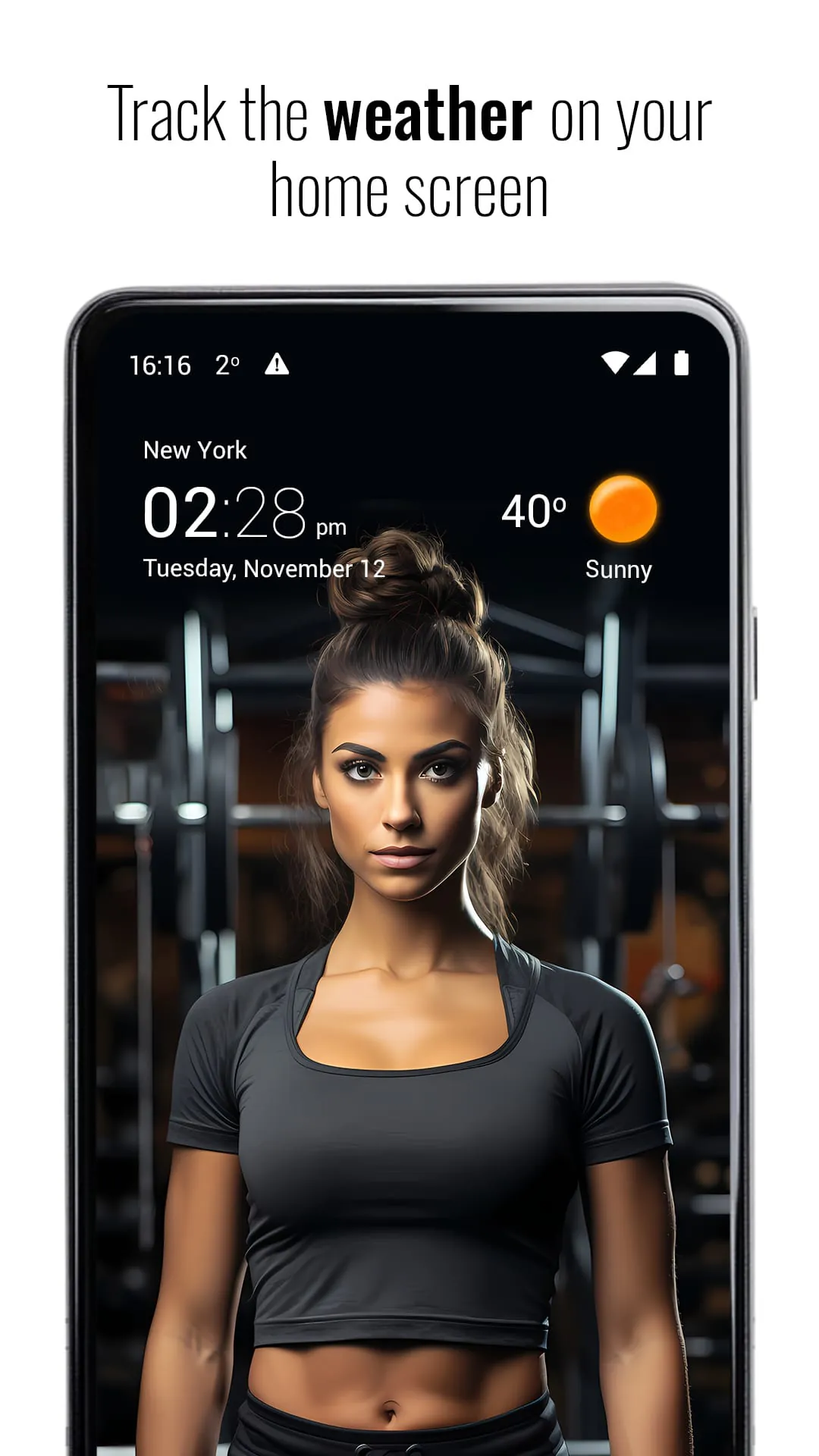 Transparent clock and weather