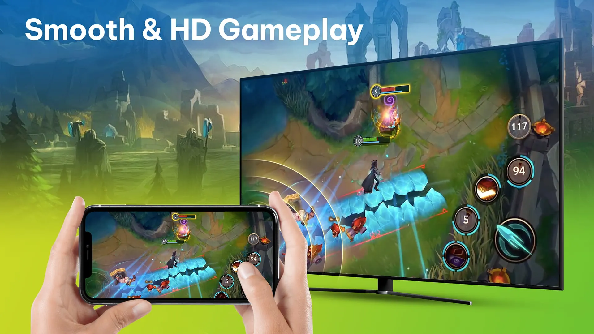 Connect the phone to TV