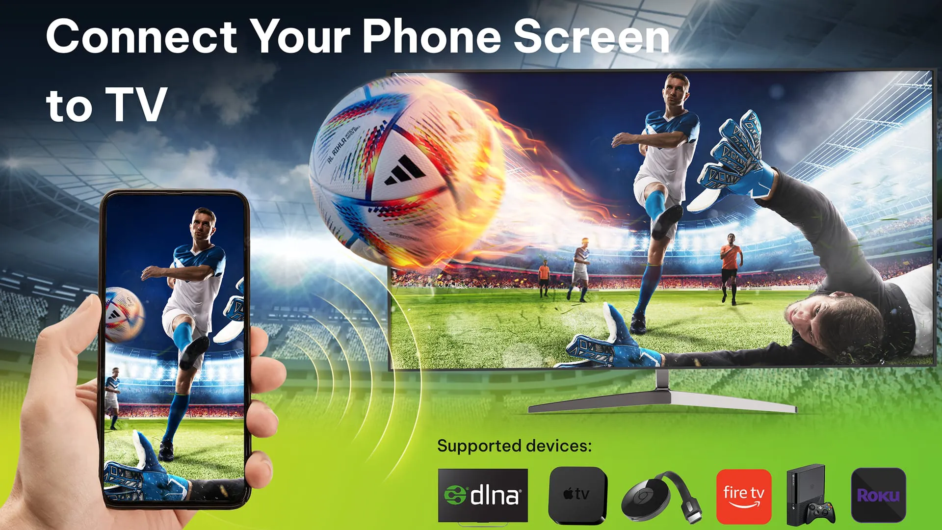 Connect the phone to TV