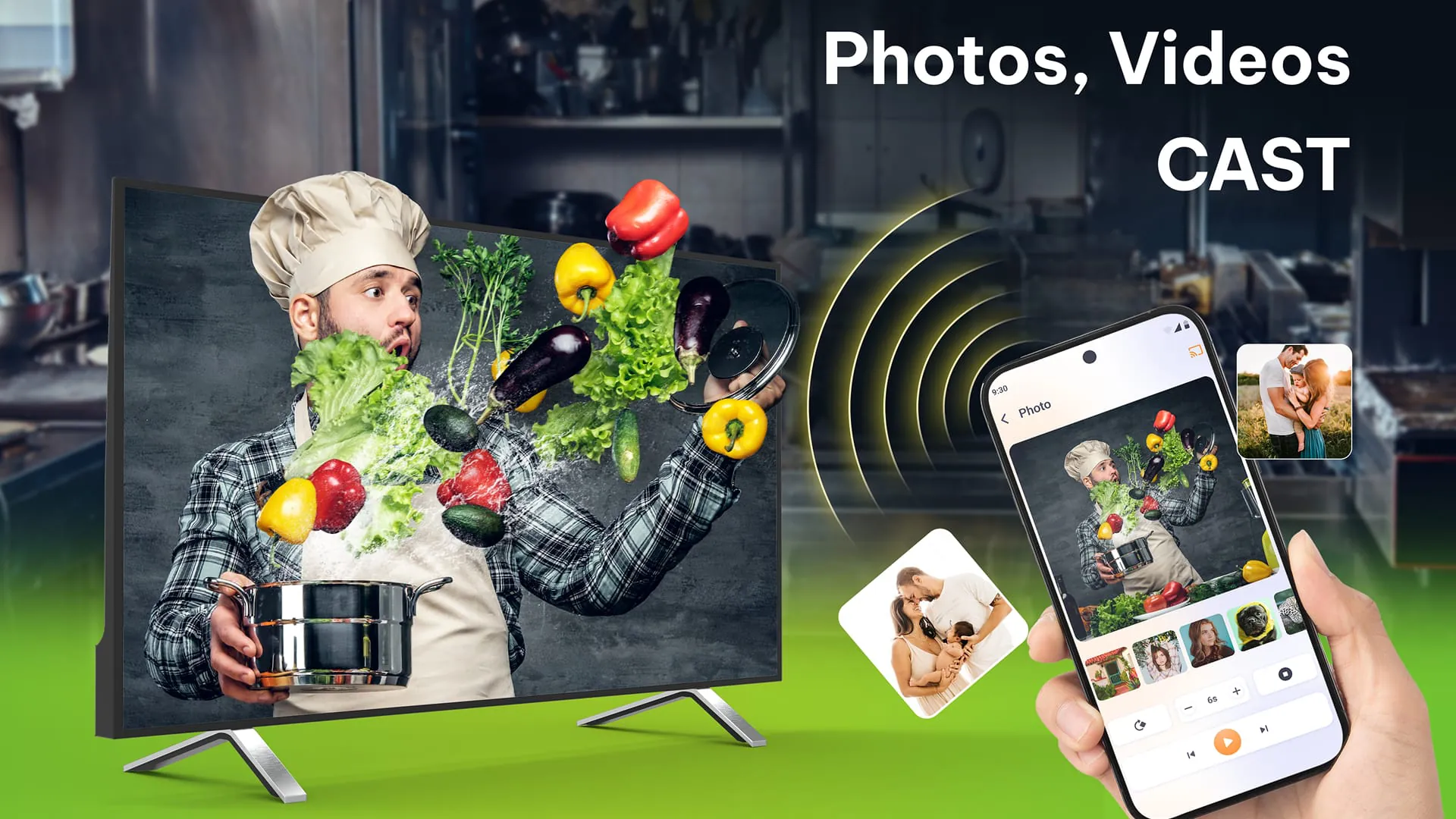 Connect the phone to TV