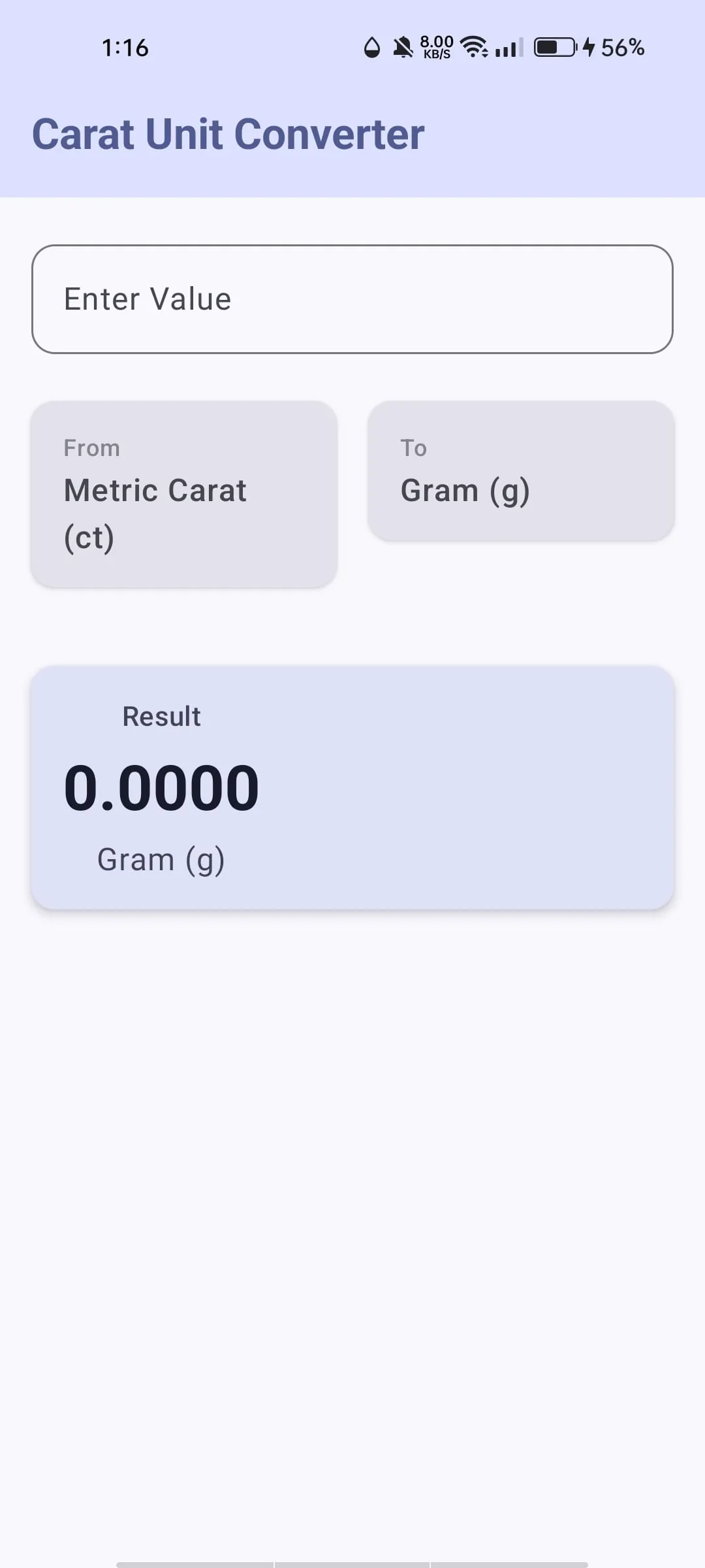 Carat Unit Converter